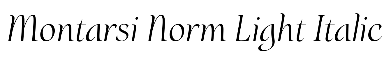 Montarsi Norm Light Italic
